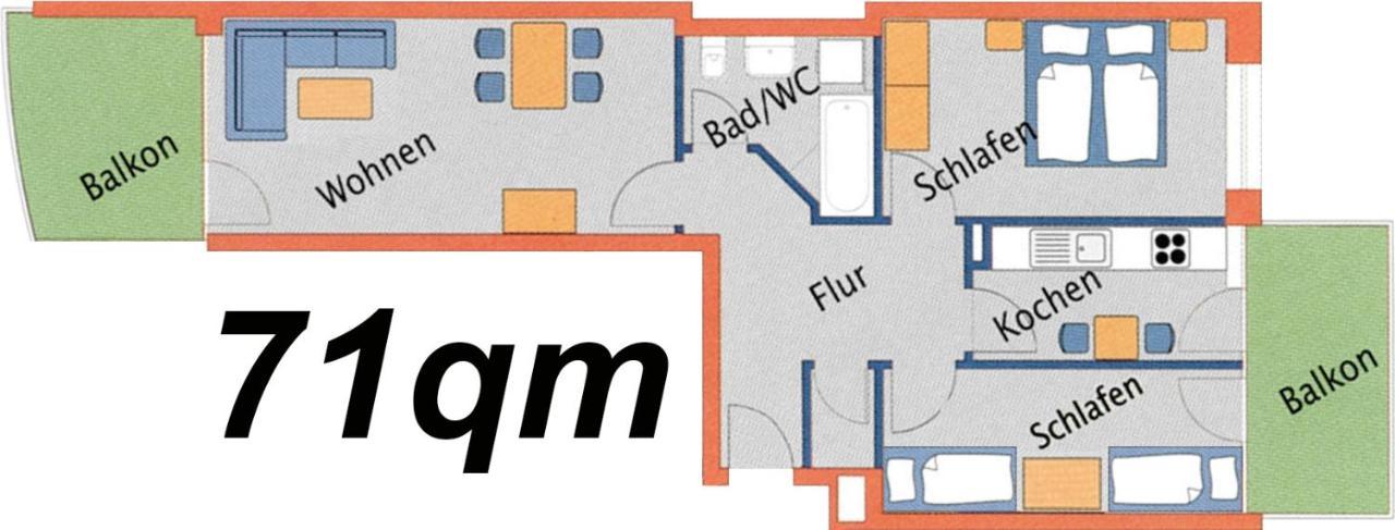 Ferienwohnung Nordseebrandung D1.1 クックスハーフェン エクステリア 写真